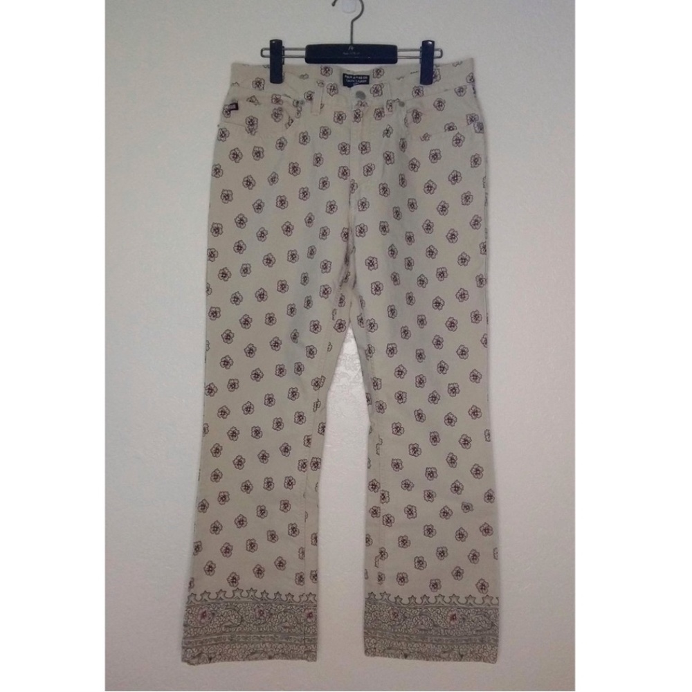 Polo Jeans Co. Ralph Lauren floral pattern cotton pants 10 - new